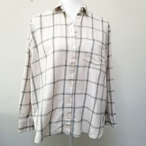 Madewell Cotton Offwhite Oversized Shirt Size Small